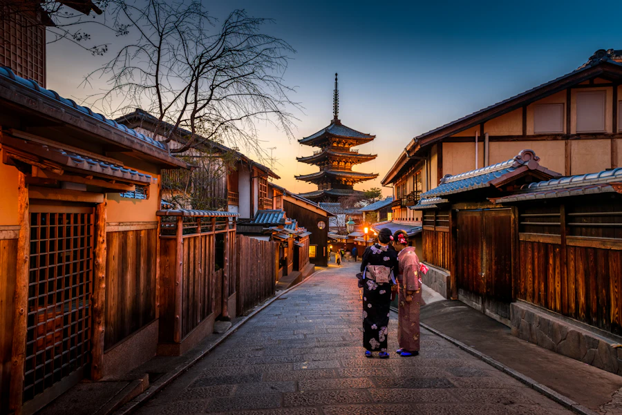 Japanese streets and traditional architecture